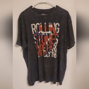 The Rolling Stones Hyde Park Concert Shirt Retro Acid Wash Grunge Music Indie